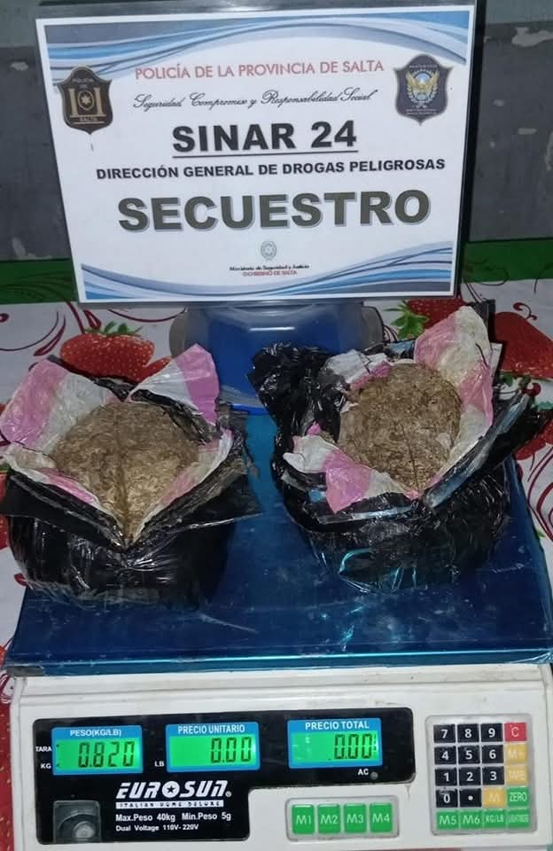 Incautaron más 3000 dosis de Marihuana en Pichanal 